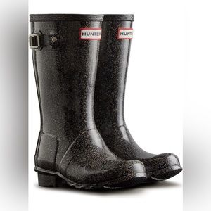 Hunter Girls Rain Boots Glitter Tall - Size 1